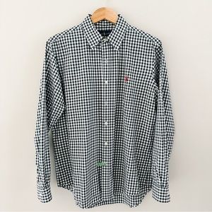 Ralph Lauren Gingham Plaid Button Down Dress Shirt